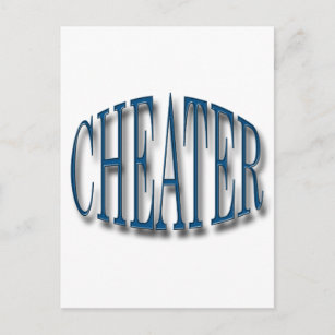 Cheater blue briefkaart