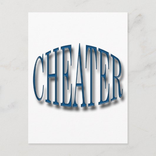 Cheater blue briefkaart (Voorkant)