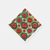 Cheater Quilt Hexagons Poinsettia Découpage Napkin Servet (Hoek)