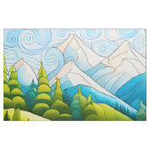 Cheater Quilt Speelse Mountain Meadow Panel Stof (Fat Quarter)