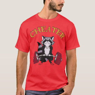 Cheater Racoon Deadlift Weightlift Bodybuilding T-shirt