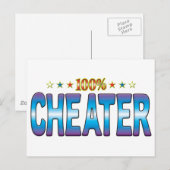 Cheater Star Label v2 Briefkaart (Voorkant / Achterkant)