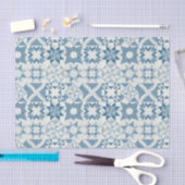 Cheater Traditionele Patchwork Sterren Quilt Blauw Tissuepapier (Craft)