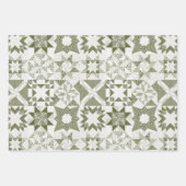 Cheater Traditionele Patchwork Sterren Quilt Gemen Inpakpapier Vel (Voorkant 2)