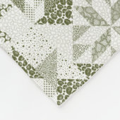 Cheater Traditionele Patchwork Sterren Quilt Groen Fleece Deken (Hoek)