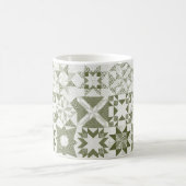 Cheater Traditionele Patchwork Sterren Quilt Groen Koffiemok (Center)