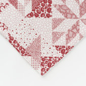 Cheater Traditionele Patchwork Sterren Quilt Rood Fleece Deken (Hoek)