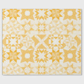 Cheater Traditionele Patchwork Sterren Quilt Wit Cadeaupapier (Vlak)