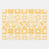 Cheater Traditionele Patchwork Sterren Quilt Wit Inpakpapier Vel (Voorkant)