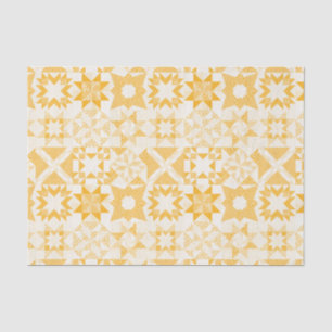 Cheater Traditionele Patchwork Sterren Quilt Wit Tissuepapier