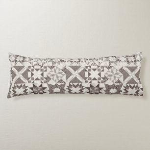 Cheater Traditionele Patchwork Sterren Quilt Zwart Lichaamskussen