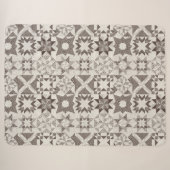 Cheater Traditionele Patchwork Sterren Quilt Zwart Sherpa Deken (Voorkant (horizontaal))