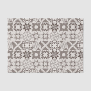 Cheater Traditionele Patchwork Sterren Quilt Zwart Tissuepapier