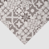 Cheater Traditionele Patchwork Sterren Quilt Zwart Tissuepapier (Detail)