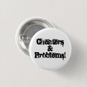 Cheaters en problemen ronde button 3,2 cm (Voorkant /achterkant)