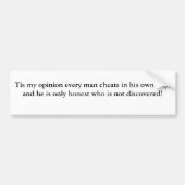 Cheaters in de wereld bumpersticker (Voorkant)