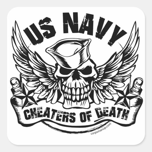 Cheaters of Death Corpsmanup.com Sticker (Voorkant)