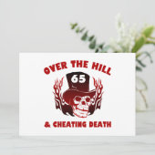 Cheating Death 65th Birthday Kaart (Staand voorkant)