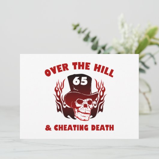 Cheating Death 65th Birthday Kaart (Staand voorkant)