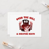 Cheating Death 65th Birthday Kaart (Voorkant / Achterkant in situ)