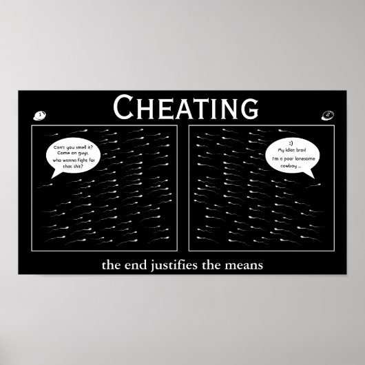 Cheating - Motivatie demotiverend Poster (Voorkant)
