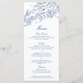 Chebeague eiland Maine bruiloft elegante marine Menu (Voorkant)