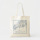 Chebeague Island Kaart Elegant Bruiloft Welkom Tote Bag (Voorkant)