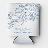 Chebeague Island Maine Bruiloft Favor Drink Houder Blikjeskoeler (Voorkant)