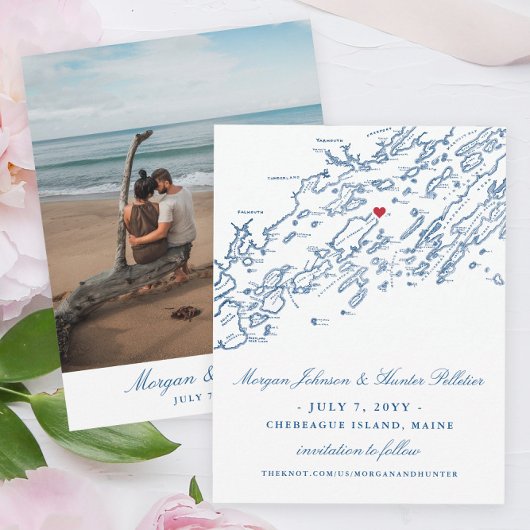 Chebeague Island Maine Elegant Save the Date