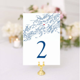 Chebeague Island Maine Kaart Elegant Navy Wedding