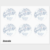 Chebeague Island Maine Kaart Huwelijksgunst Ronde Sticker (Vel)