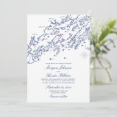 Chebeague Island Map Wedding Invitation - Maine (Staand voorkant)