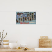 Cheboygan, Michigan - Grote lettertjes Poster (Keuken)