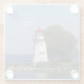 Cheboygan Wieg Licht onderzetter Glazen Onderzetter (Achterkant)