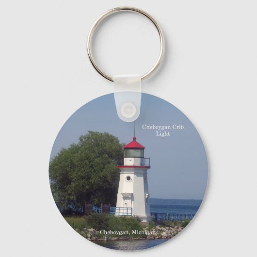 Cheboygan Wieg Light-sleutelketen Sleutelhanger (Voorkant)