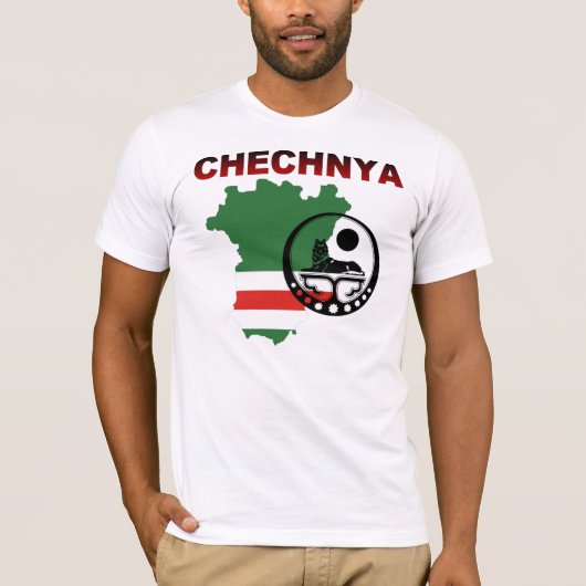 Chechnya + Map + Gerb T-shirt (Voorkant)