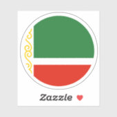 Chechnya Vlag Ronde Sticker (Vel)