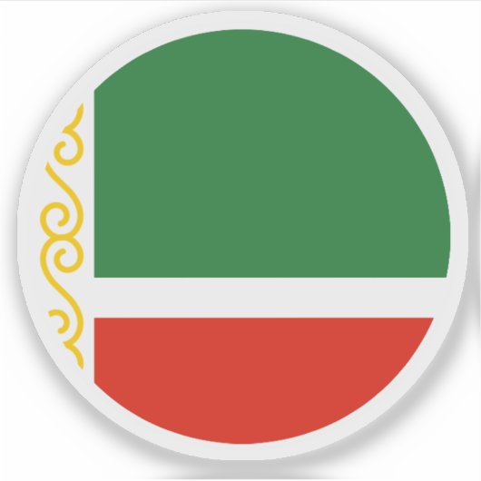 Chechnya Vlag Ronde Sticker (Voorkant)