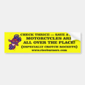 Check3 & Save - Crotch Rocket Bumpersticker (Voorkant)