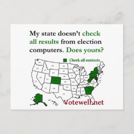 Check all election results, with US map - postcard Feestdagenkaart