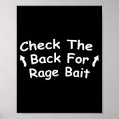 Check Back For Rage Bait Funny Meme Gift  Poster (Voorkant)