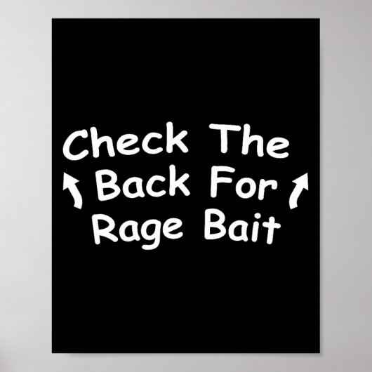 Check Back For Rage Bait Funny Meme Gift  Poster (Voorkant)