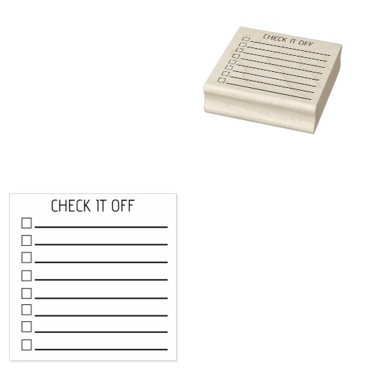 Check Box sterren Checklist opsommingsteken Rubber Rubberstempel (Gestempeld)