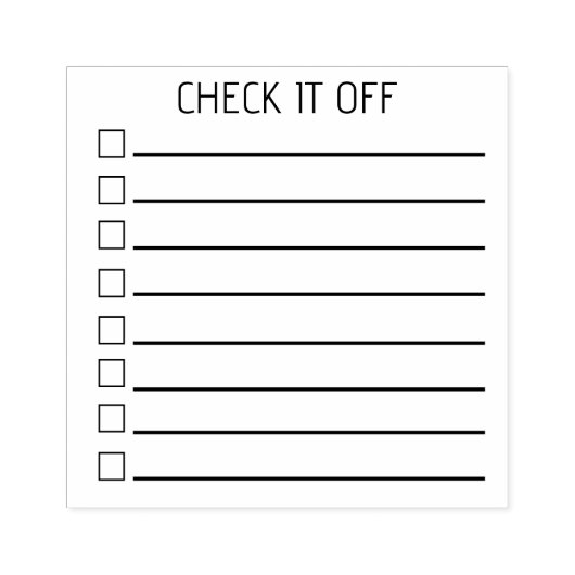 Check Box sterren Checklist opsommingsteken Rubber Rubberstempel (Afrduk)