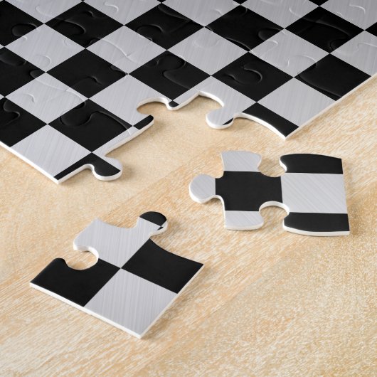 Check Brushed Steel Legpuzzel (Zijkant)