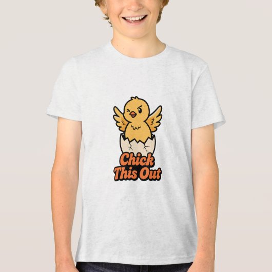 Check dit uit! Schattige woordgrap Tri-Blend Shirt (Voorkant)