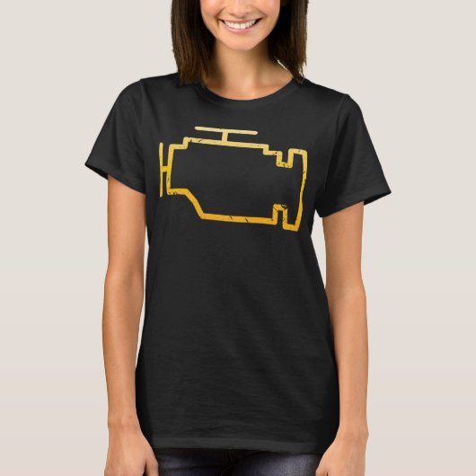 Check Engine Light Funny Mechanic Car T-shirt (Voorkant)
