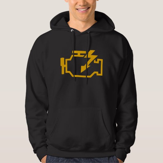 Check Engine Light Funny Mechanic Macanic Machanic Hoodie (Voorkant)