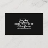 Check Engine Service Zwart Wit Kaart Visitekaartje (Achterkant)