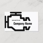 Check Engine Service Zwart Wit Kaart Visitekaartje (Voorkant)